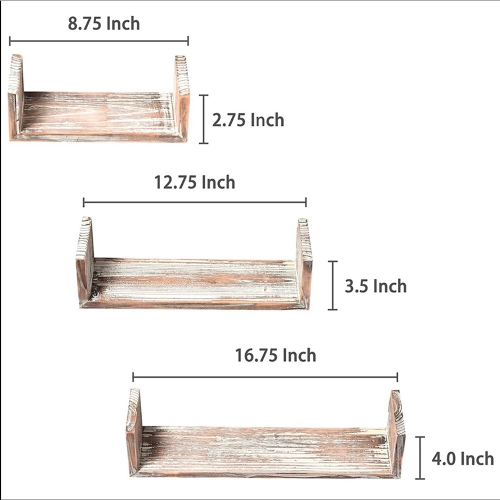 🎀 Wood Floating Shelves 🎀 - Picture 2 of 5